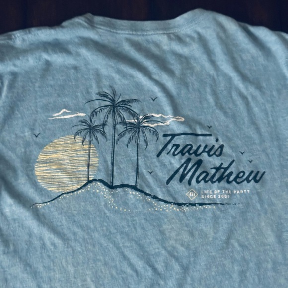 Travis Mathew Light Blue Men's Short Sleeve Tee Large - Picture 4 of 7